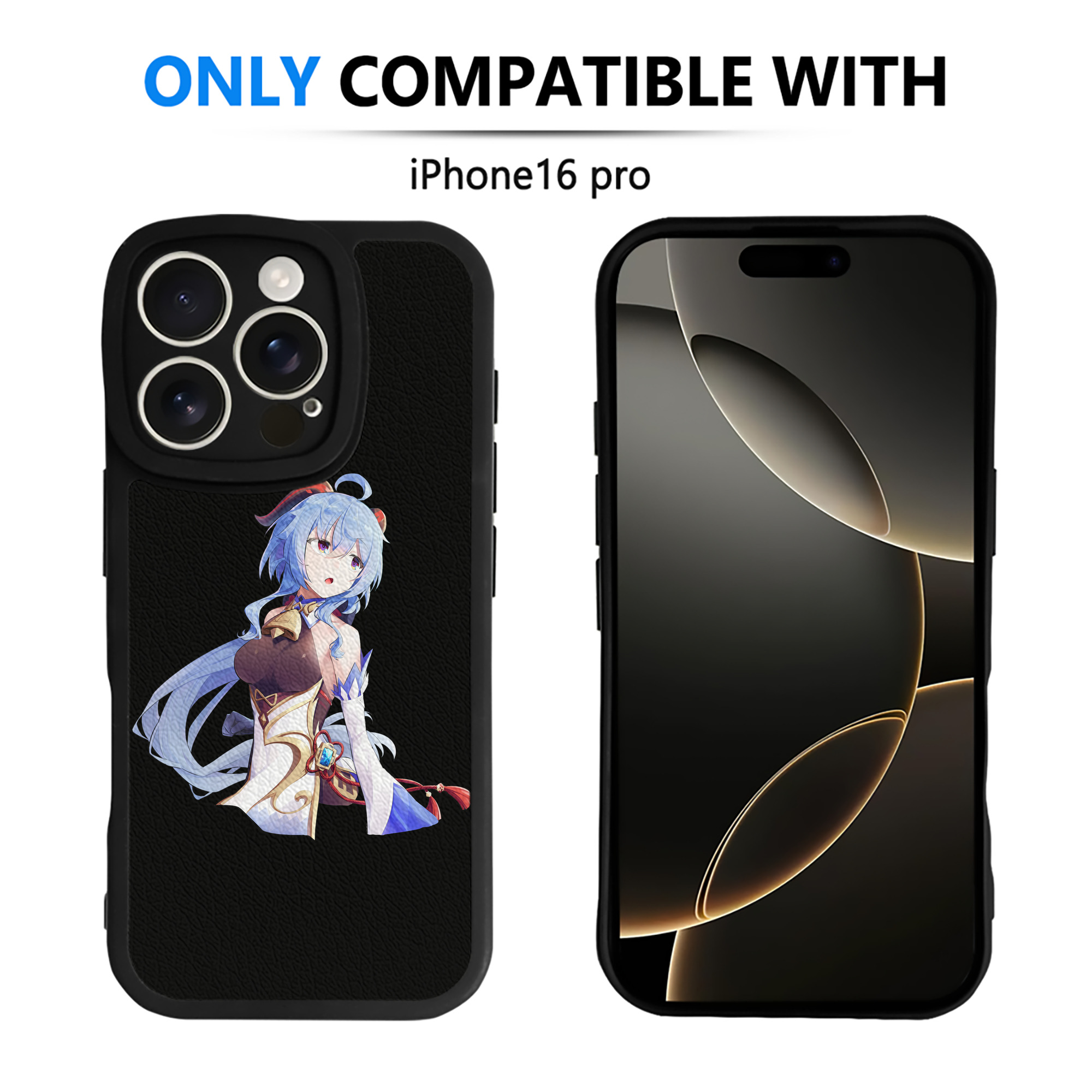 げんし神 甘雨 かんう genshin Ganyu 【iPhone 16シリーズ対応】シリコンスマホケース（レザー調） 材質：シリコン